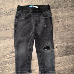 Old Navy Black Distressed Denim Jogger Pants